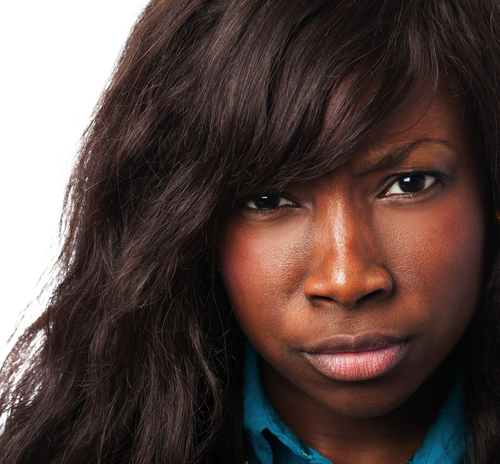 woman upset, staring, angry
