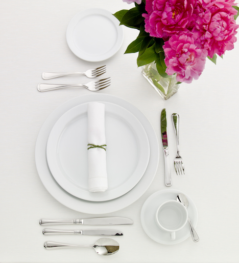 Shutterstock.com/ nicely set table