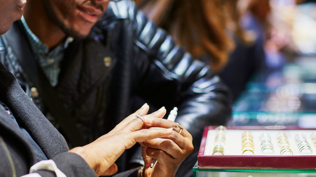 He's taken you ring shopping