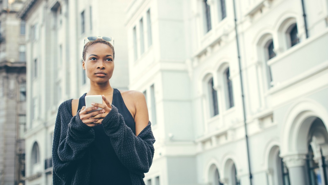 woman texting