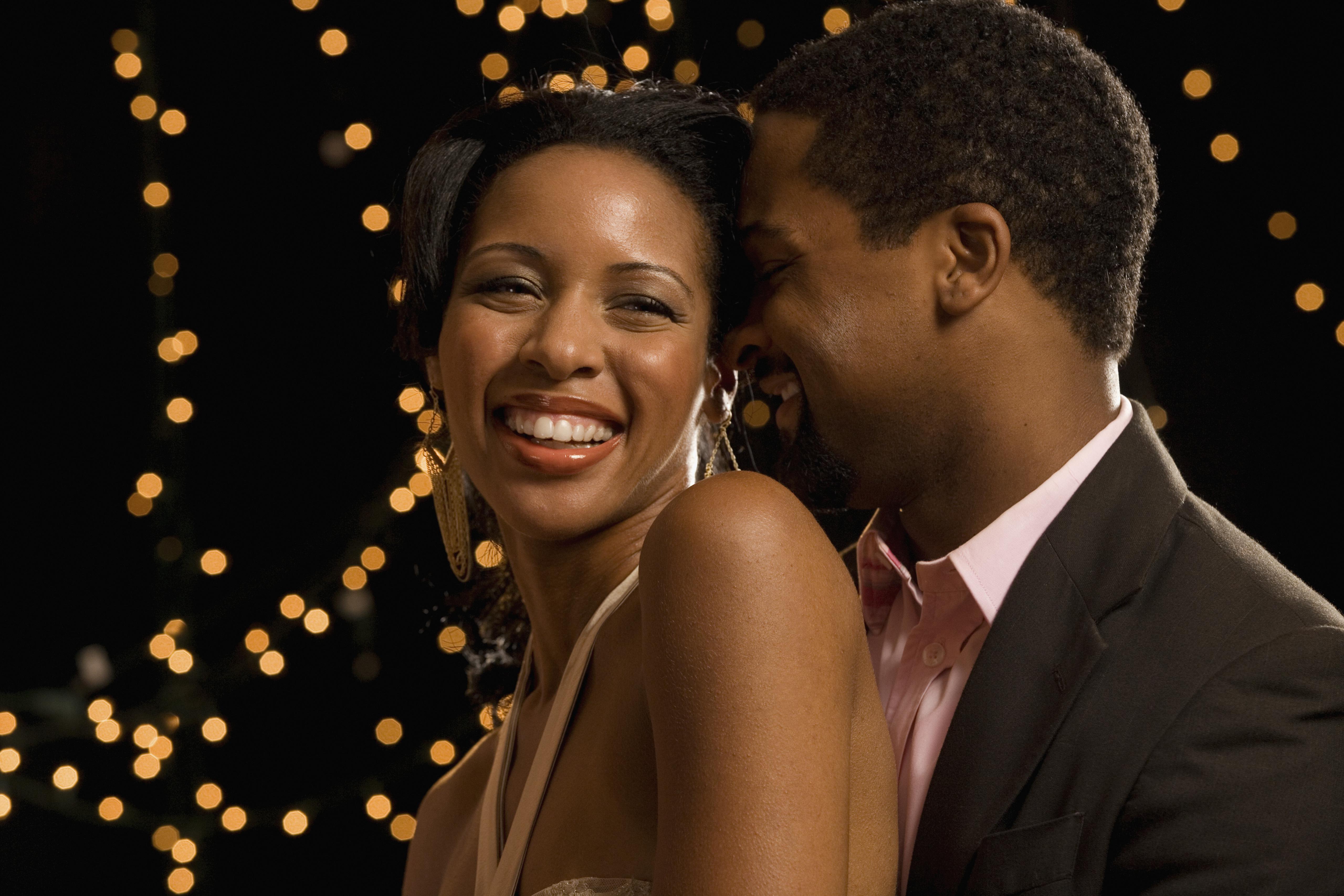 Portrait of African couple laughing