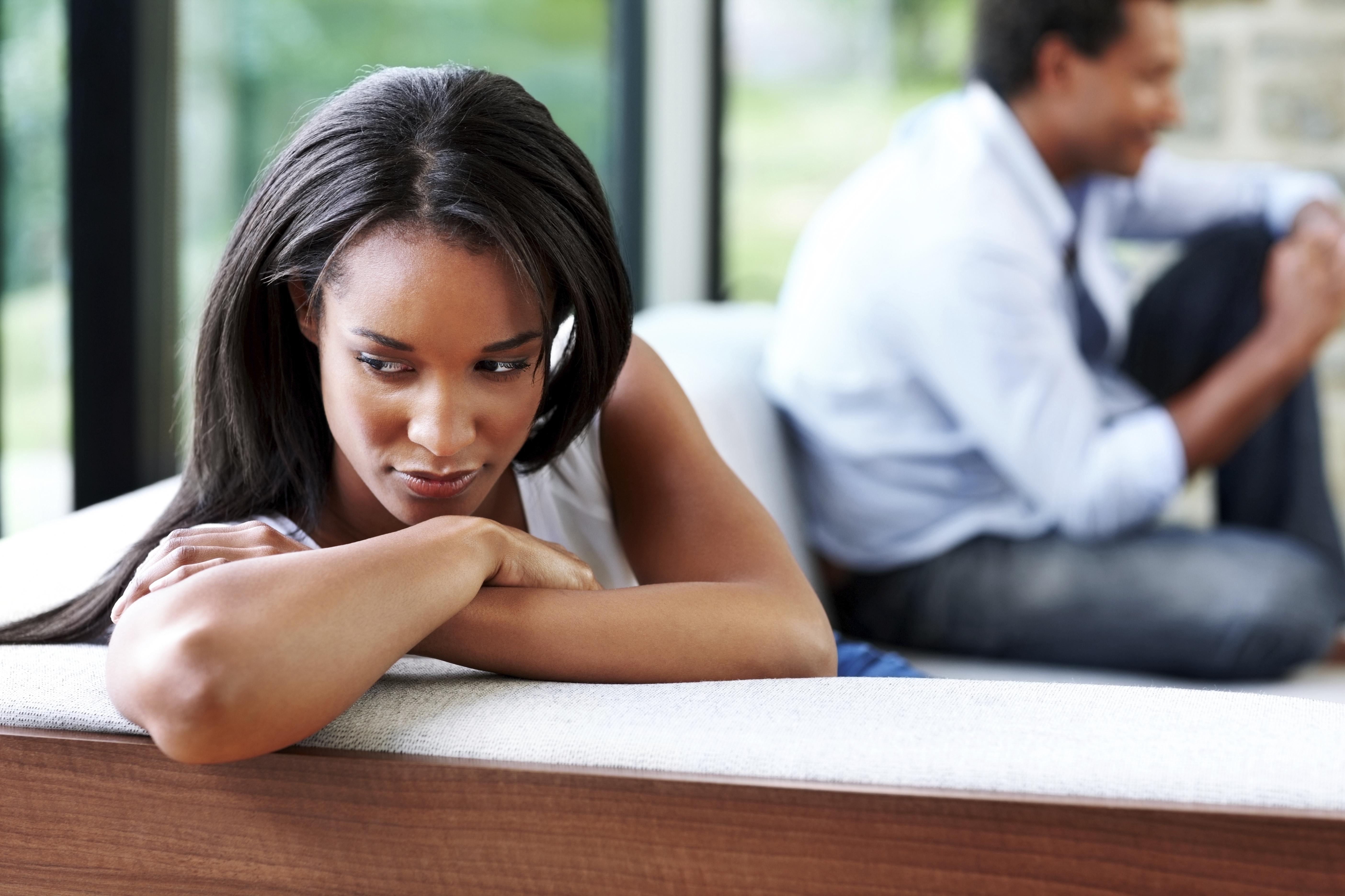 Woman having problems with her relationship