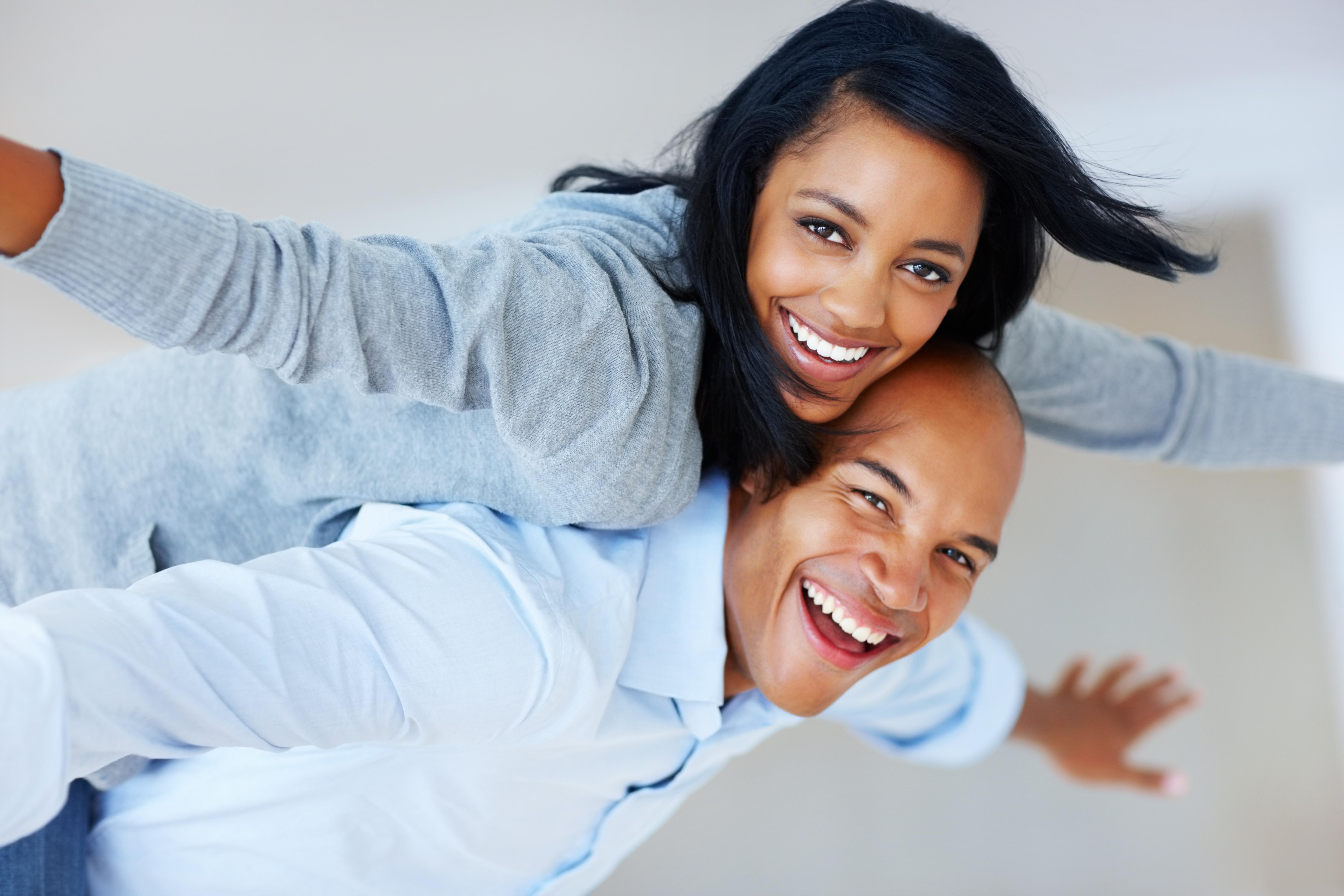 Couple having fun