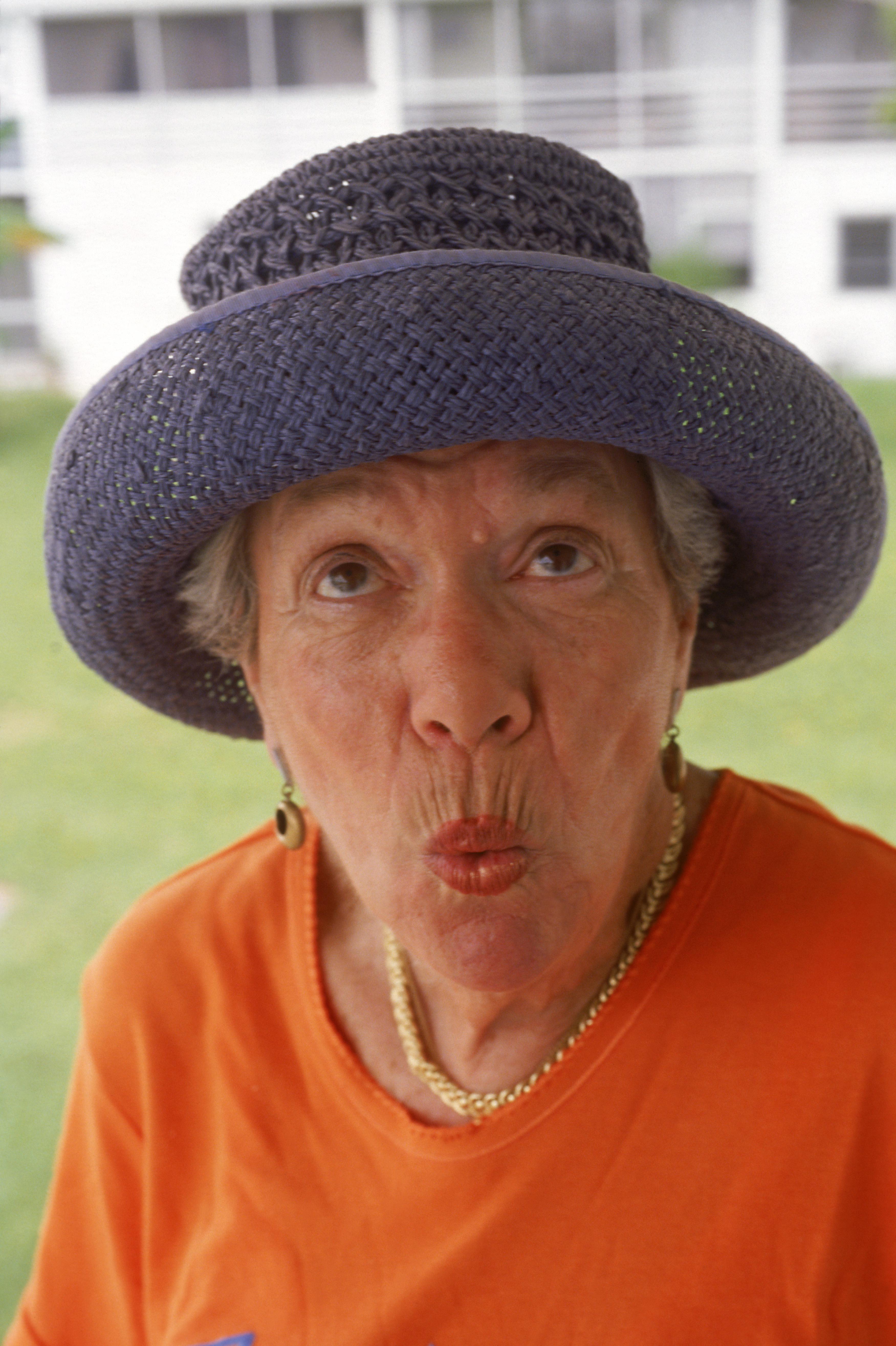 Mother making faces
