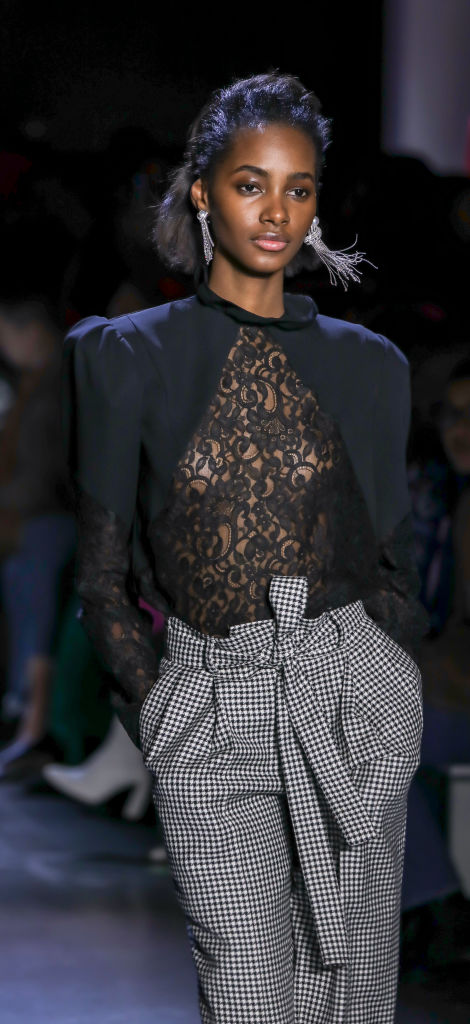 A model walks the runway for the Prabal Gurung Fall/Winter...