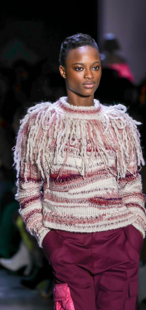 A model walks the runway for the Prabal Gurung Fall/Winter...