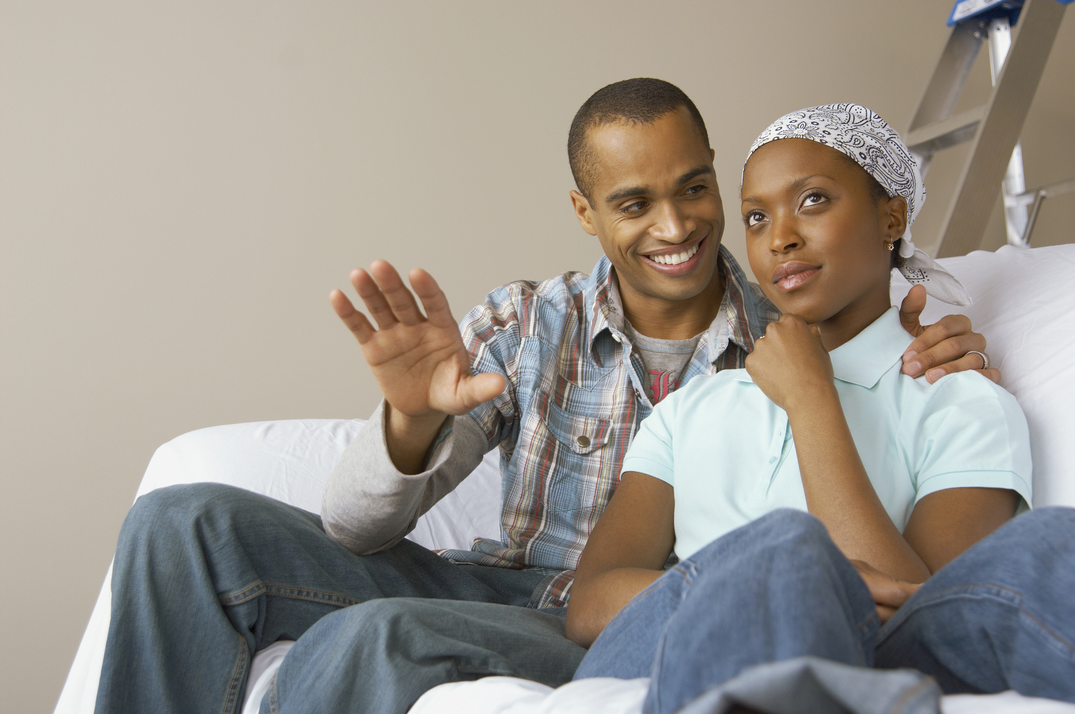Couple visualizing home renovations