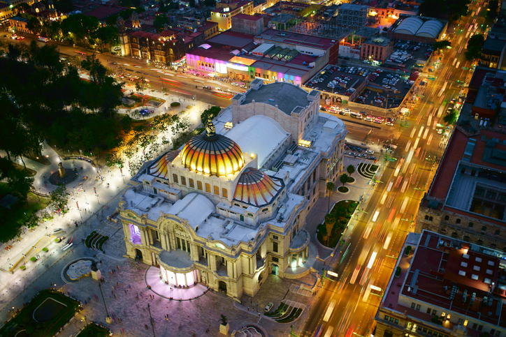 Mexico City panoramic view from observation deck