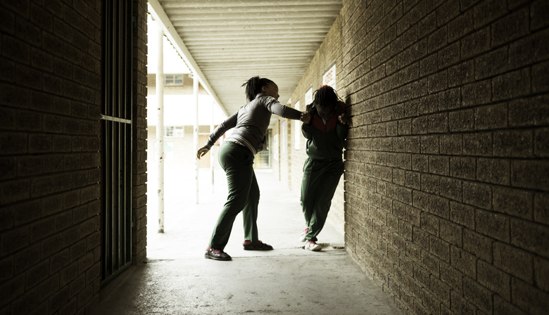 School girl bullies another girl