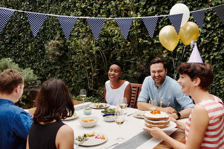 All her friends are here