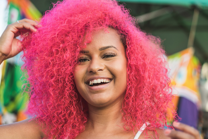 Portrait of beautiful brazilian afro woman