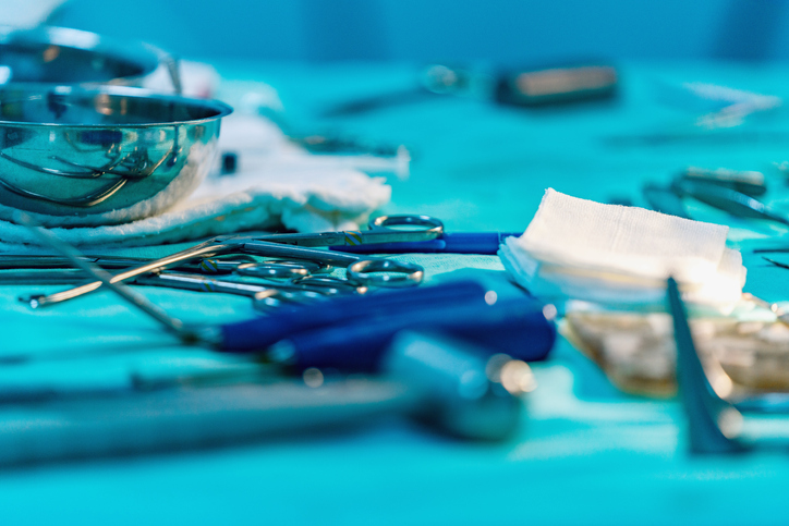 Gauze and Surgical Instruments