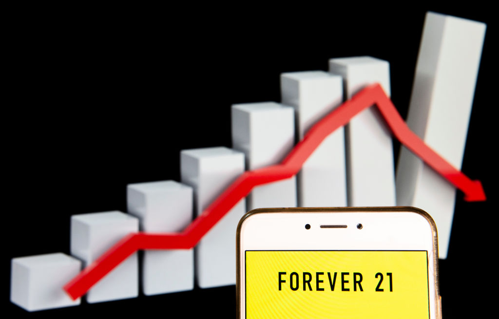 American fashion retailer Forever 21 logo is seen on an