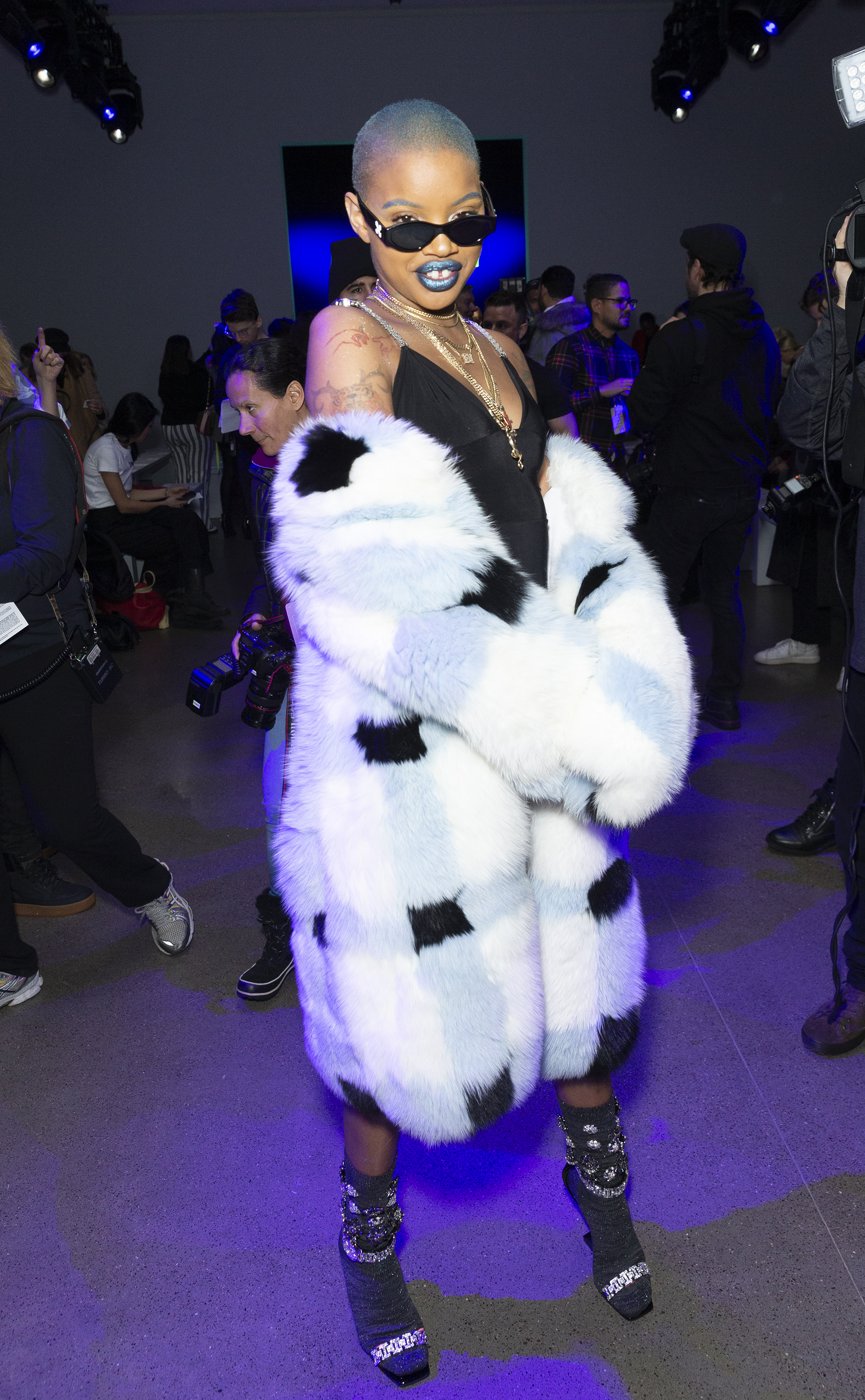 Slick Woods attends runway for Christian Cowan Fall/Winter...