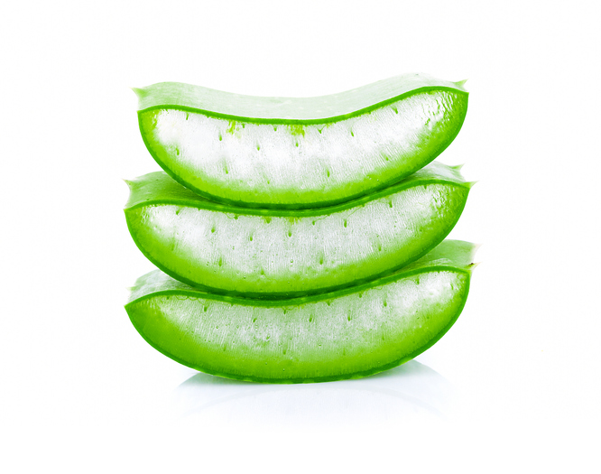Close-Up Of Aloe Vera Gel On White Background