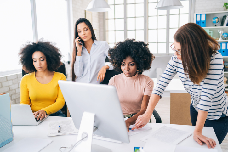 Successful Multi-Ethnic business team