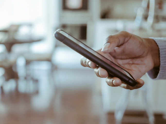 Close-Up of Woman Using Smart Phone