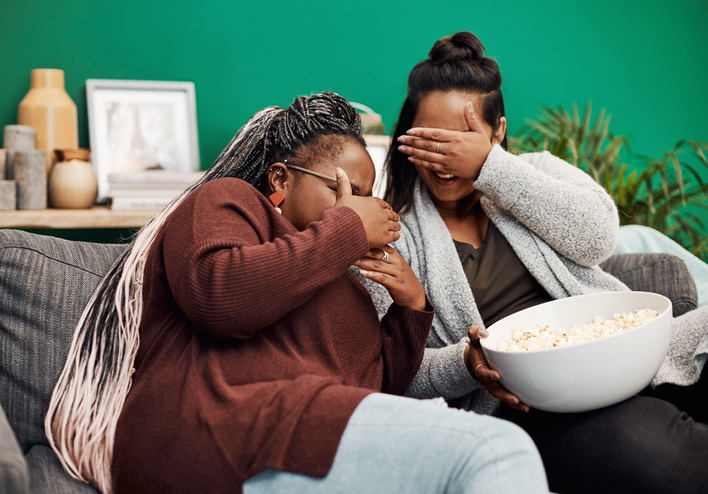 Binge watching with your bestie…perfect night in
