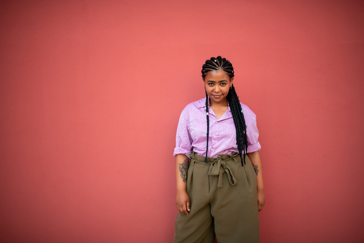 Portrait of a beautiful African American teenager