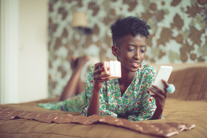 Young woman at home