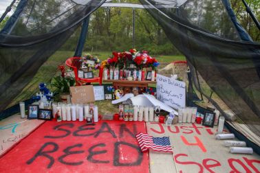 Protest against police shooting in Indianapolis, US