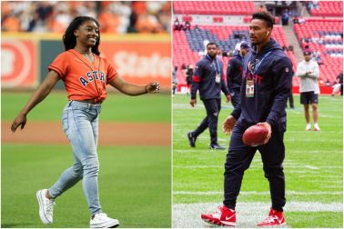 Simone Biles and Jonathan Owens
