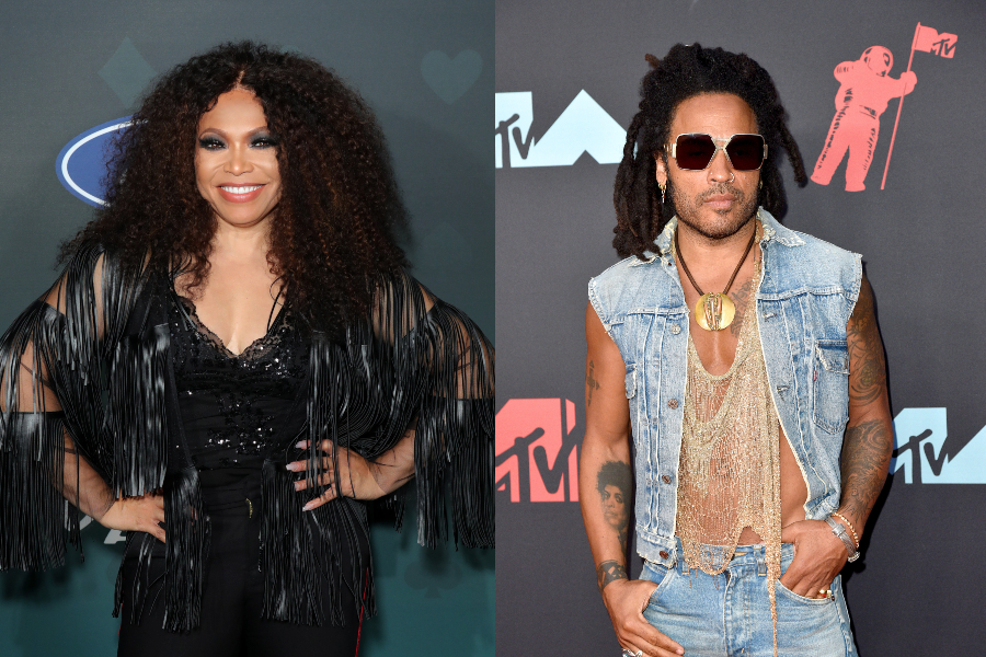 Tisha Campbell and Lenny Kravitz