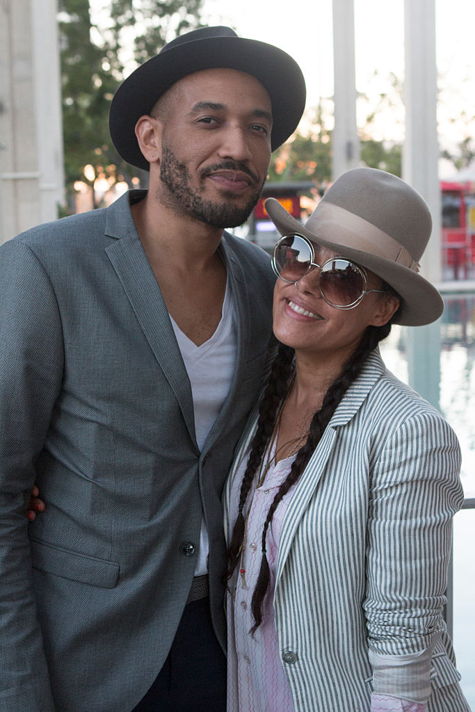 Cree Summer and husband Angelo Pullen at premiere of Ma Rainey's Black Bottom