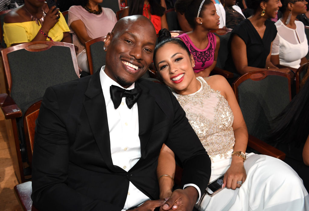 Tyrese and Samantha Lee Gibson at Black Girls Rock! 2017. The couple have split and she claims he cut her off financially.