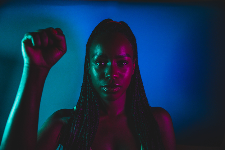 Woman posing for civili rights