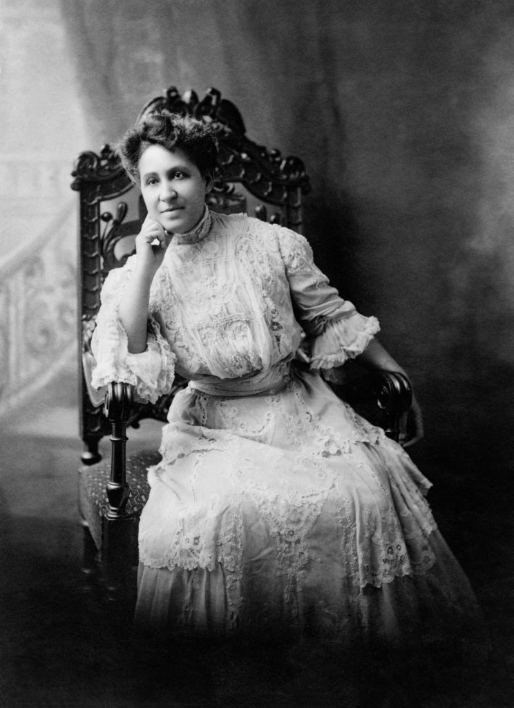 Mary Church Terrell, 1863-1954, one of the First African-American Women to Earn a College Degree, National Activist for Civil Rights and Suffrage, Seated Portrait