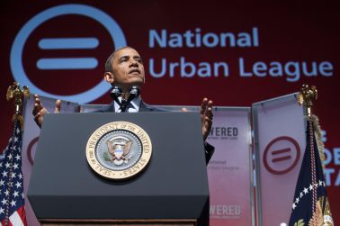 US President Barack Obama speaks during