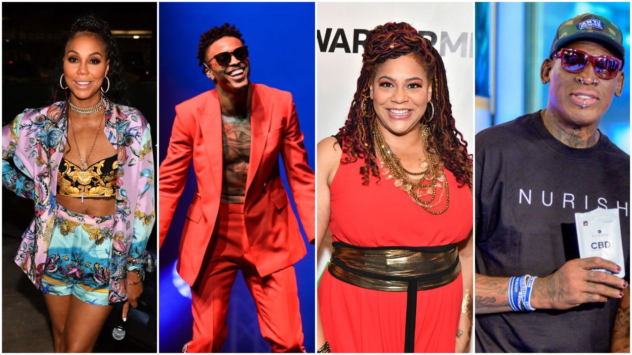 tamar braxton, august alsina, kim coles, dennis rodman