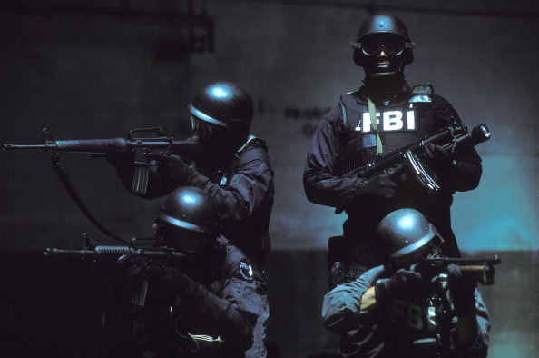 The "swat" of FBI in training for the world cup of football In New York, United States On June 08, 1994-