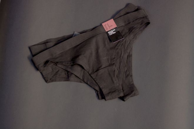 Classic Black Cotton Panties Isolated