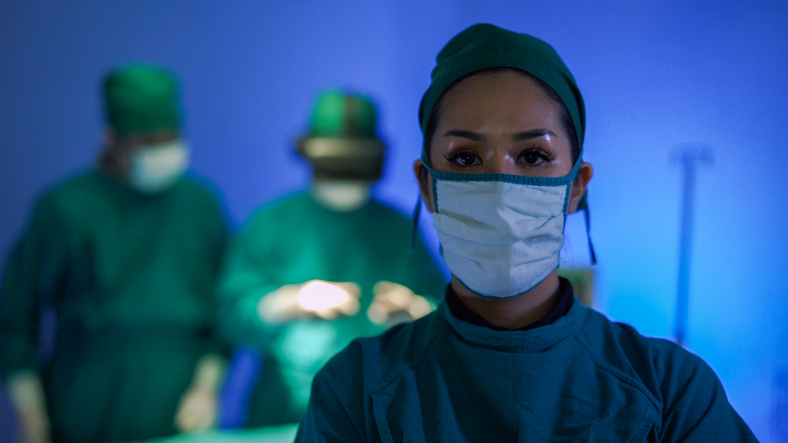 Portrait of a surgeon at operating room.