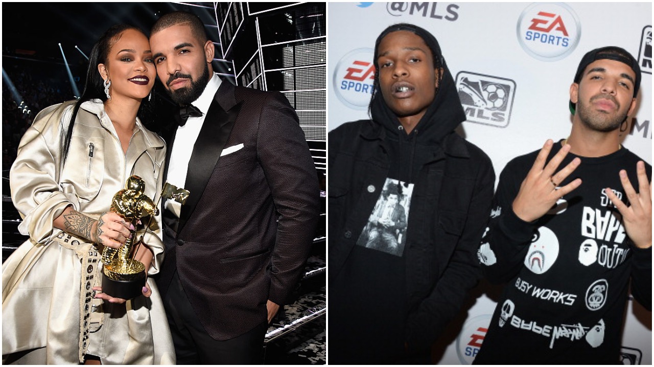 drake, rihanna, asap rocky