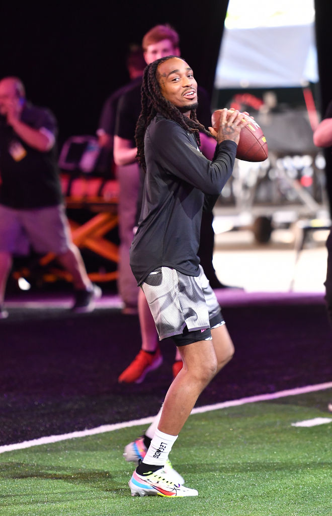 Quavo at the 2022 Huncho Day Celebrity Football Game