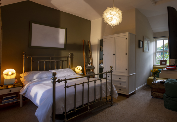 Welcoming Empty B&B Bedroom