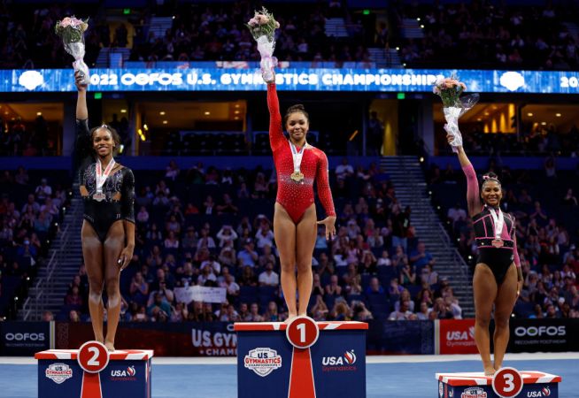 three black gymnasts