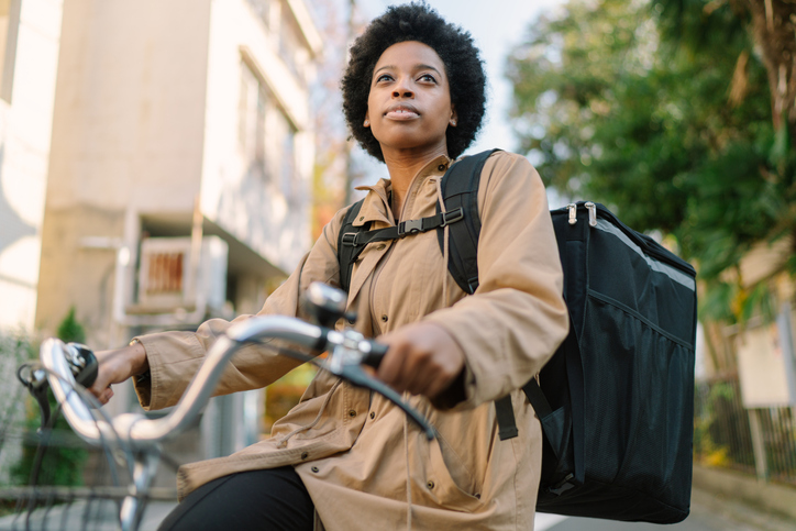 woman working in gig economy