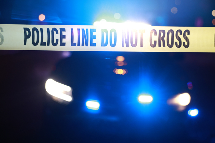 Police Line Do Not Cross Tape At The Scene Of A Violent Crime, 10-Year-Old Milwaukee Boy