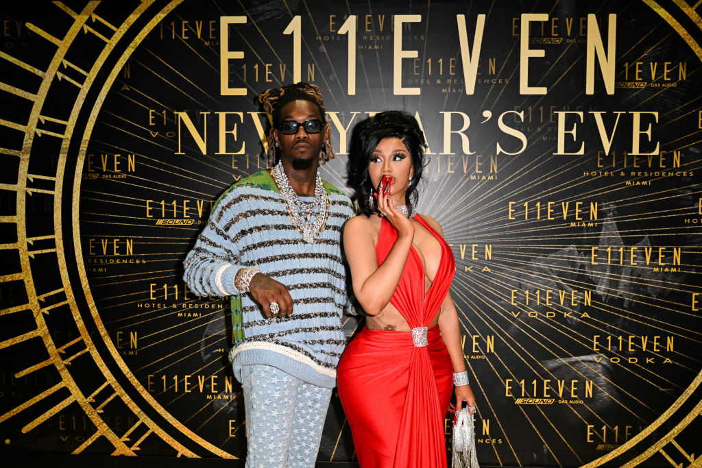 Cardi B And Offset Celebrate New Year's Eve 2023 At E11EVEN Miami