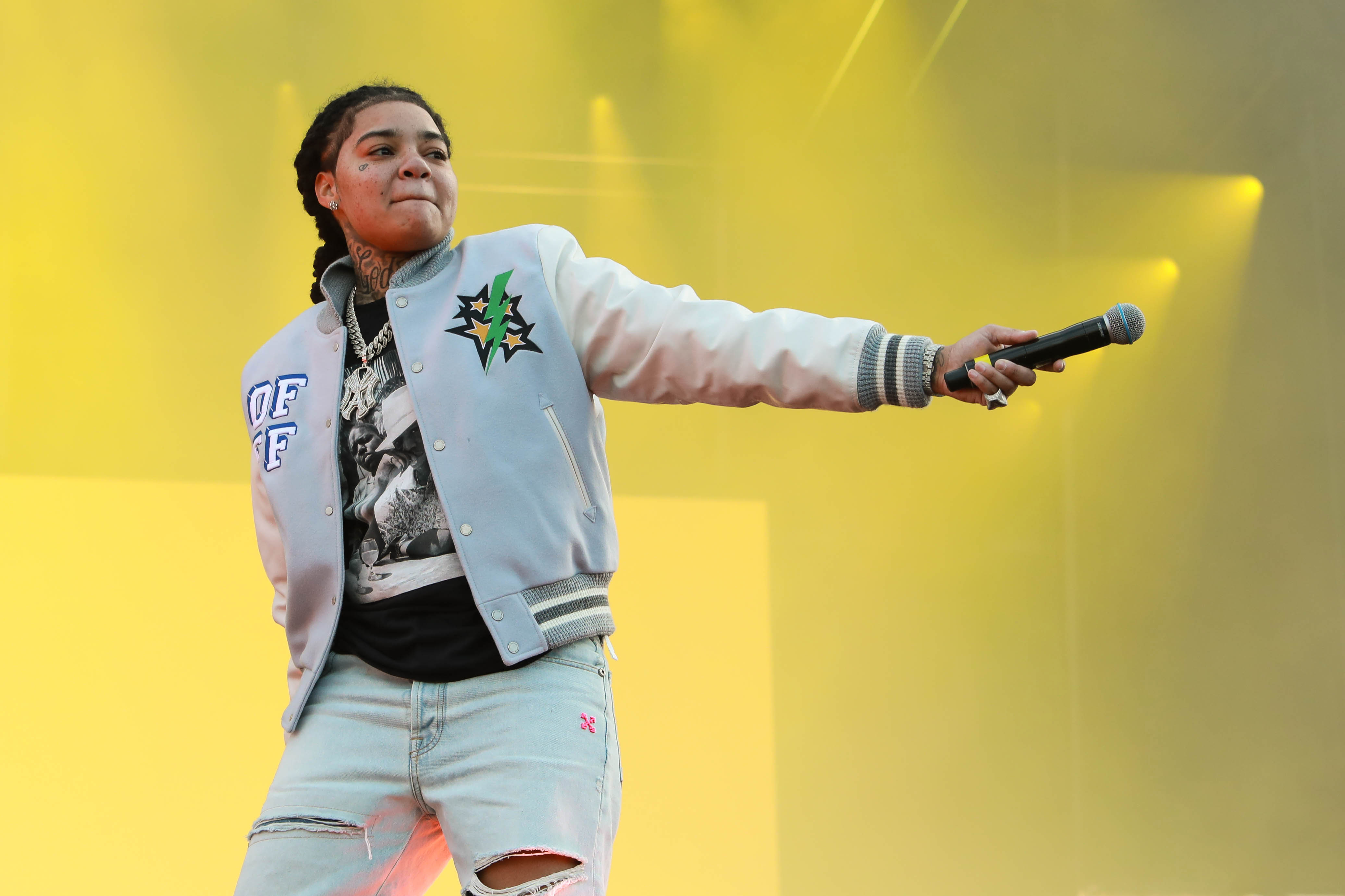 Young M.A performs during Rolling Loud