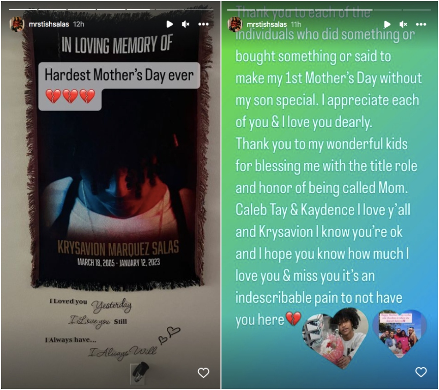 Krysavion Salas mother Tisha Mother's Day Fort Bend shooting death