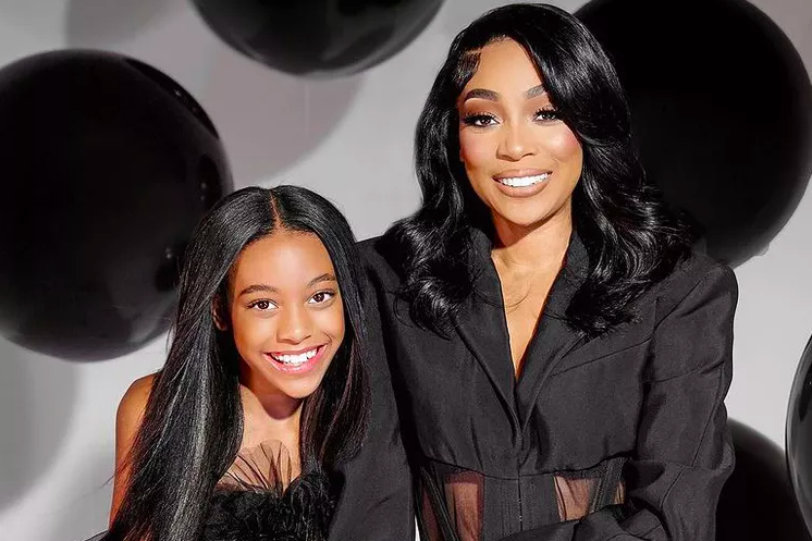 Monica daughter Laiyah Brown birthday photo shoot Instagram kids son
