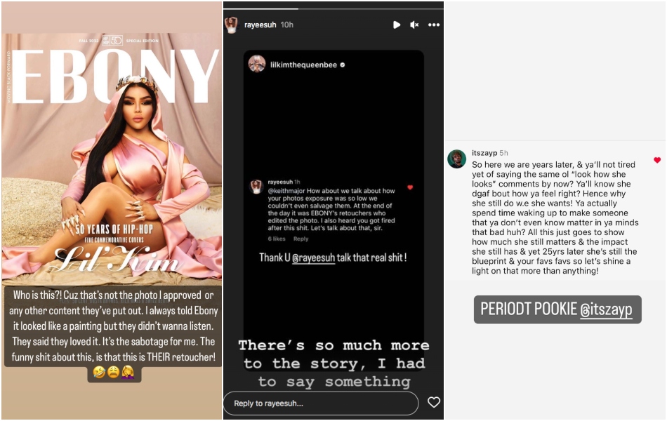 Lil Kim Ebony cover photographer Instagram Keith Major retoucher editing