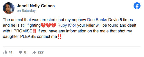 Macayla Patterson Ruby K'ior Orlando mother shooting sons Instagram Facebook