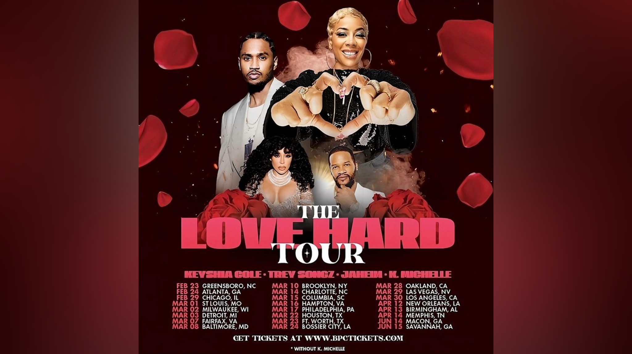 The Love Hard Tour trey songz, keyshia cole, k. michelle, jaheim, barclays center