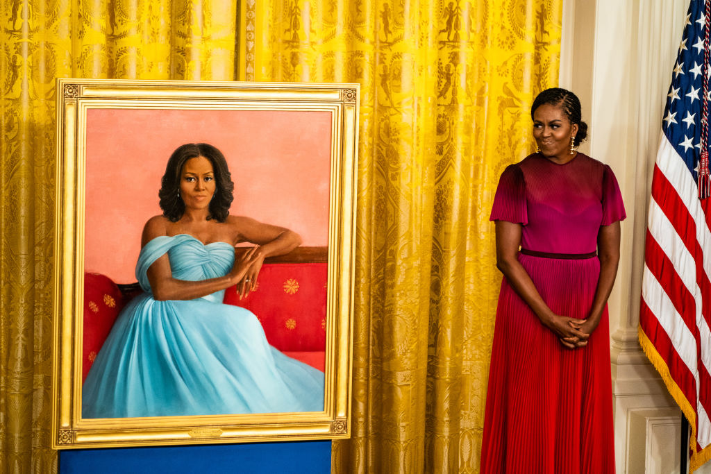 US President Joe Biden Former President Barack Obamaformer first lady Michelle Obama unveiled their official White House portraits